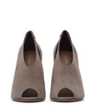 Reiss Dalida Suede - Peep-toe Heels In Grey, Womens, Size 7