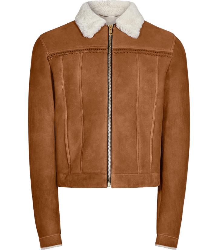 Reiss Phoenix - Mens Shearling Jacket In Brown, Size Xs