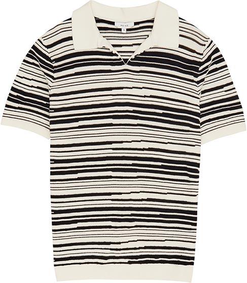 Reiss Metro Blurred Stripe Polo Shirt