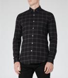 Reiss Chello - Mens Check Shirt In Black, Size S