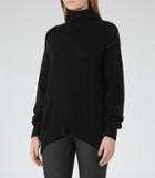 Reiss Daveen - Womens Cashmere Roll-neck Jumper In Black, Size S