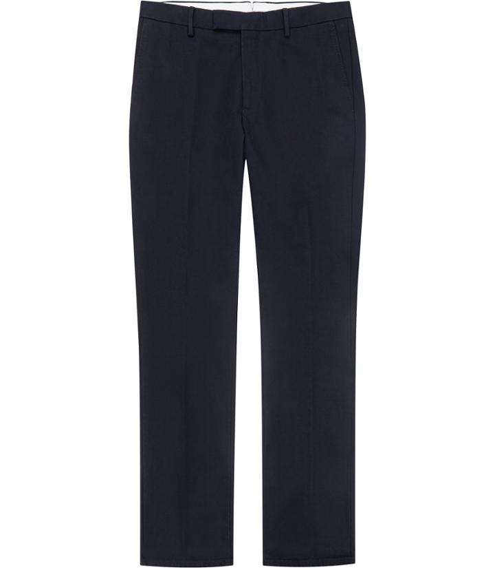 Reiss Ciaro - Mens Cotton Trousers In Blue, Size 28