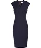 Reiss Indi Dress - Womens Textured Tailored Dress In Blue, Size 4