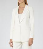 Reiss Rox Jacket - Womens Tuxedo Blazer In White, Size 4