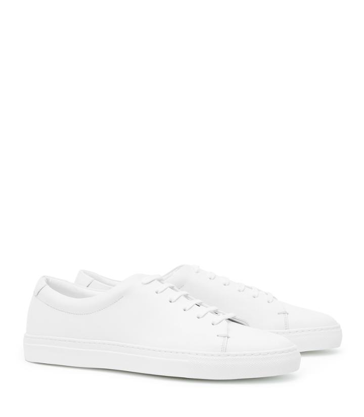 Reiss Darma - Leather Sneakers In White, Womens, Size 6