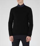 Reiss Hart - Mens Merino Crew Neck Jumper In Black, Size Xs