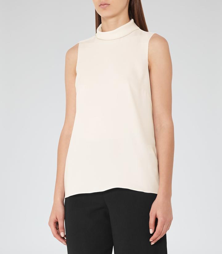 Reiss Sabrina - Womens Sleeveless Top In White, Size 4