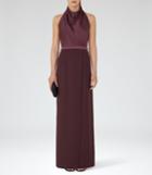 Reiss Adelina - Womens Halterneck Maxi Dress In Red, Size 4