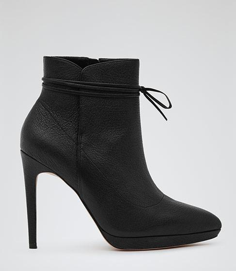 Reiss Orion Bow-detail Ankle Boots