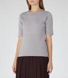 Reiss Karen - Womens Texured Short-sleeve Jumper In Grey, Size S