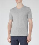 Reiss Dayton - Mens V-neck T-shirt In Grey, Size M