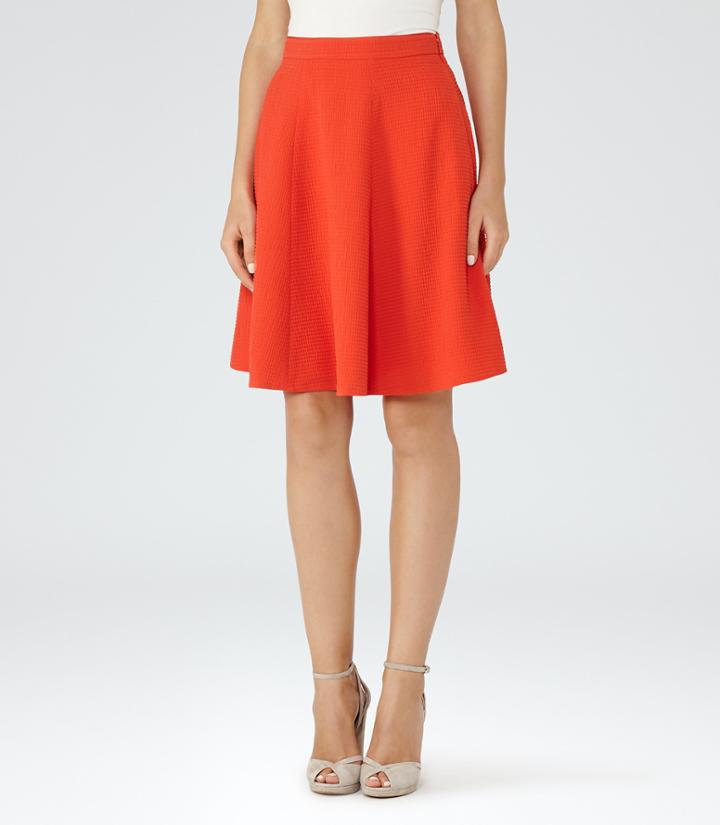 Reiss Hannah - A-line Mini Skirt In Red, Womens, Size 0