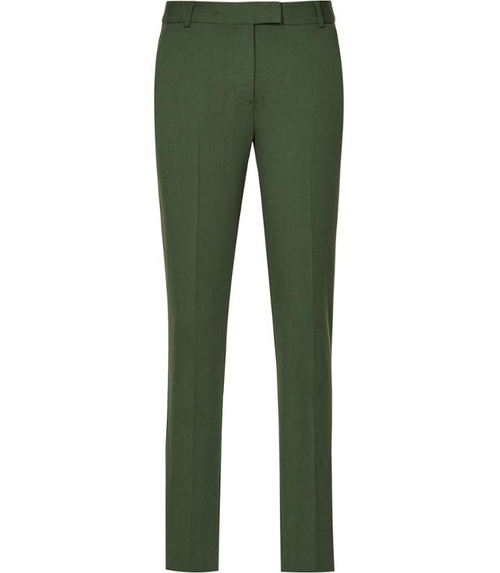 Reiss Joanne - Womens Cropped Tailored Trousers In Green, Size 4