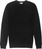 Reiss Romany - Mens Textred Crew-neck Jumper In Black, Size Xs