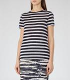 Reiss Molly - Womens Striped Top In White, Size S