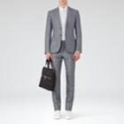 Reiss Buckingham - Mens Wool And Linen Suit In Blue