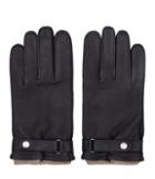 Reiss Gloucester - Mens Dents Cashmere And Leather Gloves In Blue, Size S