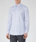 Reiss Erith - Mens Large Collar Shirt In Blue, Size Xs