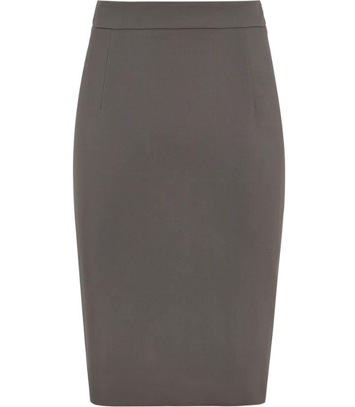 Reiss Lory - Knee Length Pencil Skirt In Grey, Womens, Size 2
