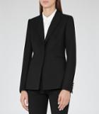 Reiss Moss - Womens Textured Blazer In Black, Size 6