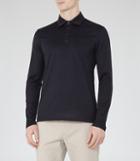 Reiss Santi - Mens Cotton Polo Shirt In Blue, Size M