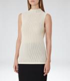 Reiss Mimi - Open-stitch Tank Top In White, Womens, Size 0