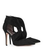 Reiss Donatella - Suede Tie-front Shoes In Black, Womens, Size 5