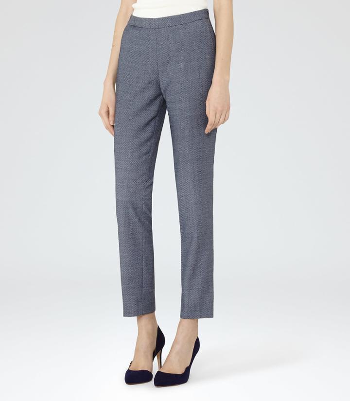 Reiss Russell Trouser - Slim-leg Trousers In Blue, Womens, Size 0