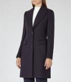 Reiss Tamara - Womens Tailored Coat In Blue, Size 6