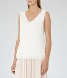 Reiss Star - Shoulder-detail Tank Top In White, Womens, Size 0