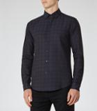 Reiss Darlin - Slim Checked Shirt In Blue, Mens, Size Xs