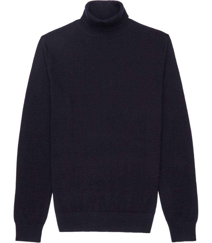 Reiss Observe - Mens Rollneck Jumper In Blue, Size Xs