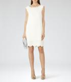 Reiss Vita - Womens Laser-cut Shift Dress In White, Size 6