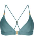 Reiss Indie T - Womens Clip-front Bikini Top In Blue, Size S