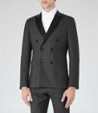 Reiss Marquee B - Wool Tuxedo Blazer In Grey, Mens, Size 38