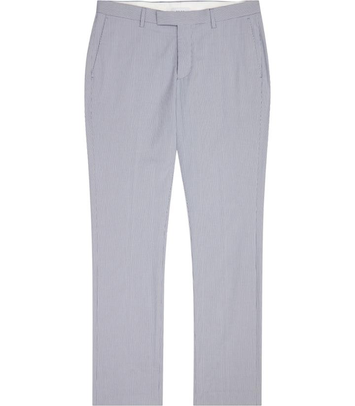 Reiss Fund - Mens Fine Striped Trousers In Blue, Size 30