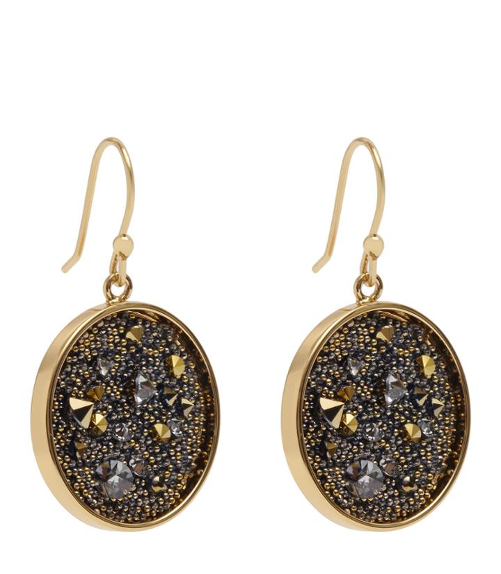 Reiss Marcey - Womens Earrings With Crystals From Swarovski In Yellow, Size One Size