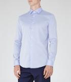 Reiss Steer - Mens Slim-fit Shirt In Blue, Size Xxl