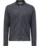 Reiss Chatsworth Stitch Detail Leather Jacket