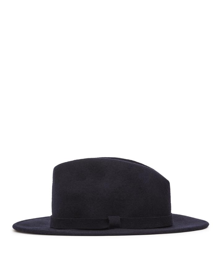 Reiss Polmin - Wool Fedora Hat In Blue, Mens, Size S/m