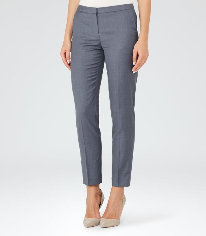 Reiss Leyton Trouser - Slim-leg Trousers In Blue, Womens, Size 0