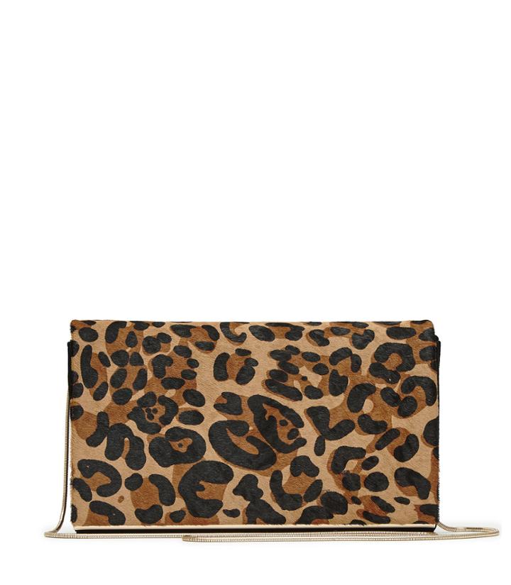 Reiss Mina Leopard - Womens Leopard-print Bag In Black, Size One Size