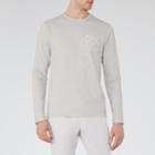 Reiss Tom - Mens Textured Stripe T-shirt In Grey