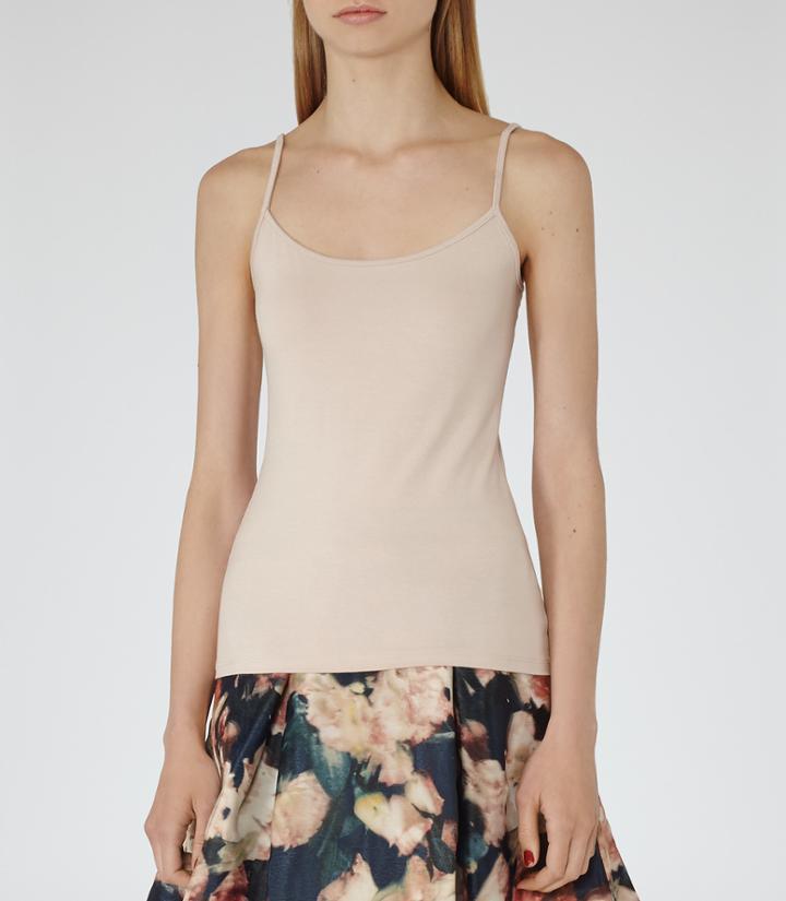 Reiss Camellia - Womens Jersey Cami Top In Red, Size S