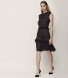 Reiss Abigail - Burnout-detail Dress In Black, Womens, Size 2