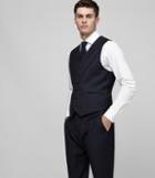 Reiss Harry W - Modern-fit Wool Waistcoat In Blue, Mens, Size 34