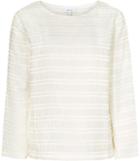 Reiss Mandy - Pleat-detail Long-sleeved Top In White, Womens, Size M