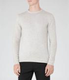 Reiss Andrew - Mens Flecked Crew-neck Jumper In Grey, Size S