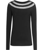 Reiss Carla - Womens Sheer-detail Jumper In Black, Size Xs
