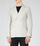 Reiss Ochea - Wool And Linen Blazer In White, Mens, Size 36
